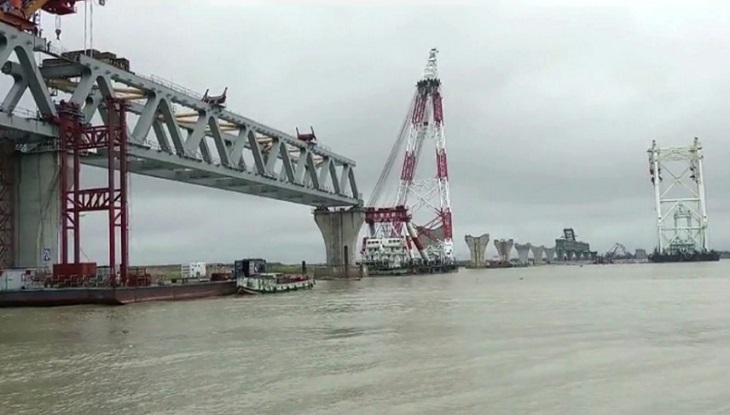 পদ্মা সেতুর ৩৪৫০ মিটার দৃশ্যমান