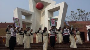 বর্ণমালার মিছিল, ছবি: তারেক চৌধুরী