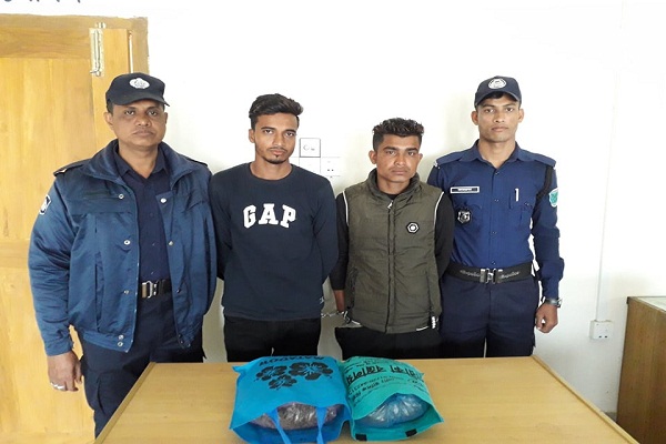 দক্ষিণ সুনামগঞ্জে গাঁজাসহ আটক ২
