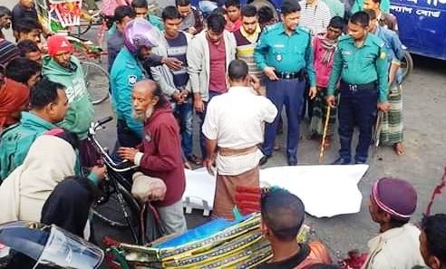 সিলেটে ট্রাক চাপায় রিকশা চালকের মৃত্যু