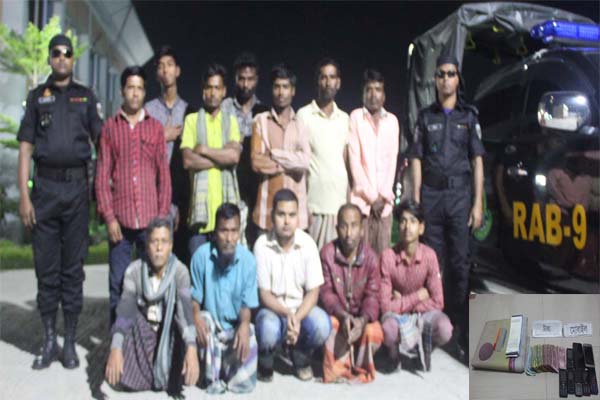 দক্ষিণ সুরমা থেকে ১২ জুয়াড়ি গ্রেপ্তার