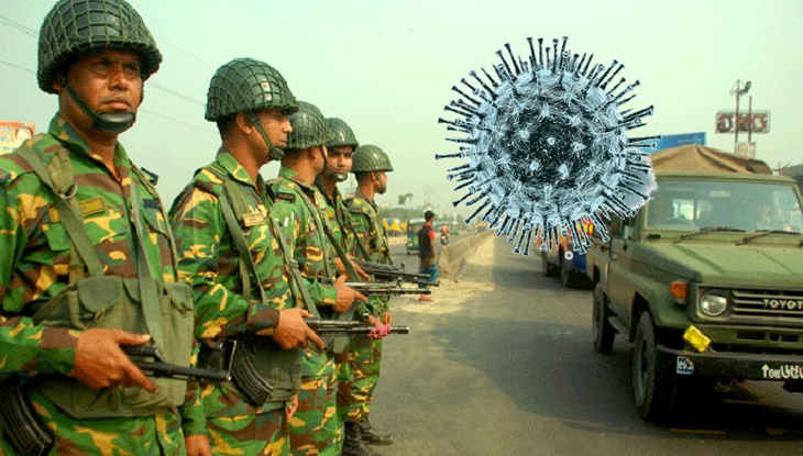 করোনার বিস্তার রোধে মাঠে নামছে সেনাবাহিনী
