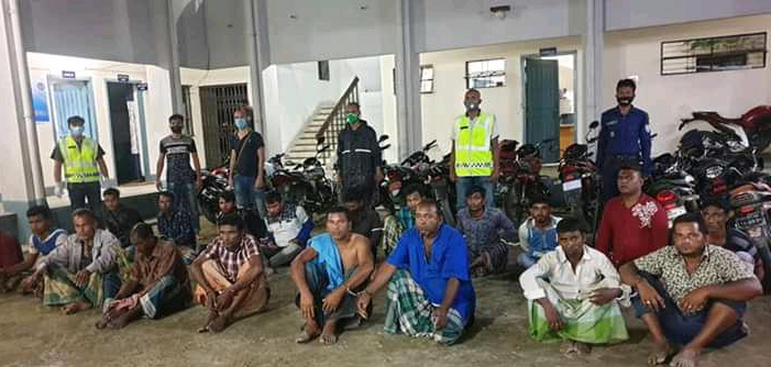 সুনামগঞ্জের দিরাইয়ে ১৯ জুয়াড়ি আটক