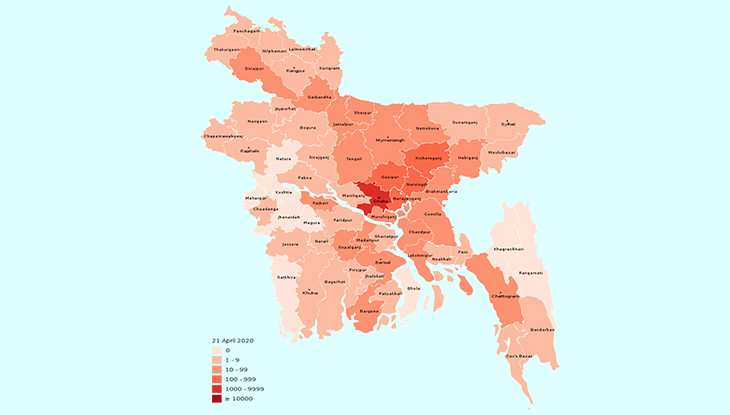 ৫৫ জেলায় করোনার সংক্রমণ
