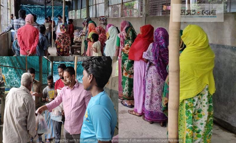 আরো ১২০ পরিবারে খাবার দিল টিম হেল্পিং হেন্ডস