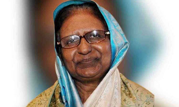 সাবেক স্বরাষ্ট্রমন্ত্রী সাহারা খাতুন আর নেই