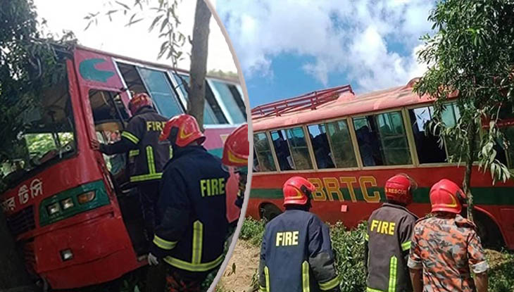 দিনাজপুরে বিআরটিসির বাসচাপায় নিহত ৫