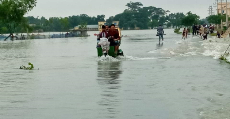 সুনামগঞ্জে বাড়ছে সুরমার পানি, ফের বন্যার শঙ্কা
