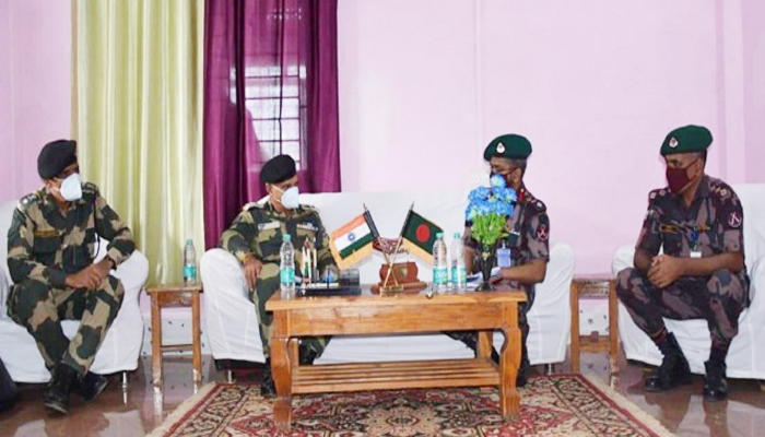 জুড়ী সীমান্তে বিজিবি-বিএসএফ পতাকা বৈঠক