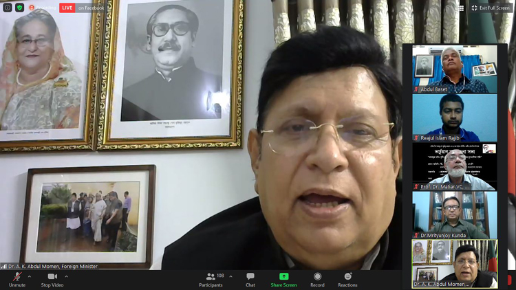 খাদ্য উৎপাদনে বাংলাদেশ স্বয়ংসম্পূর্ণ : পররাষ্ট্রমন্ত্রী