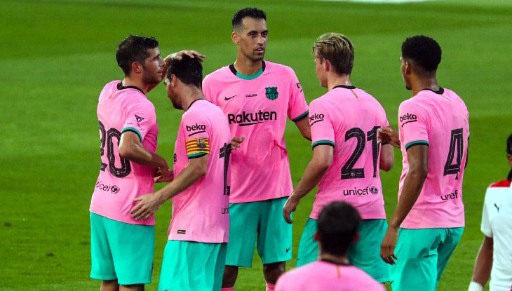 মেসির জাদুতে বার্সেলোনার জয়