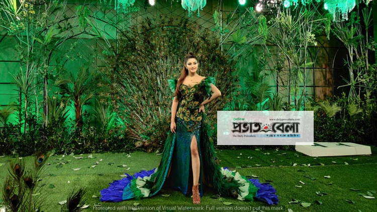 ময়ুরীবেশে পরীমনির জন্মদিন উদযাপন