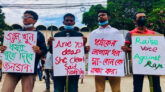 ধর্ষকদের শাস্তির দাবিতে শাহবাগ অবরোধ