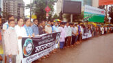 রায়হান হত্যাকারীদের বিচার দাবিতে মেন্দিবাগে মানববন্ধন