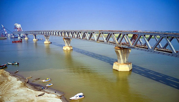 পদ্মা সেতুর ৫১০০ মিটার দৃশ্যমান