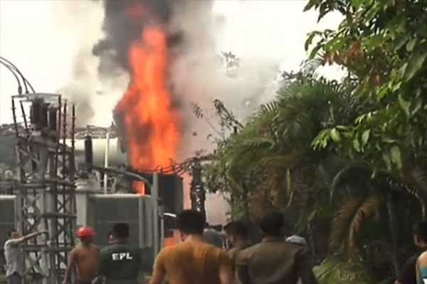 কুমারগাঁও বিদ্যুৎ উৎপাদন কেন্দ্রে ভয়াবহ আগুন