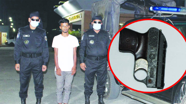 ছাতকে বিদেশী পিস্তলসহ অস্ত্র ব্যবসায়ী গ্রেফতার