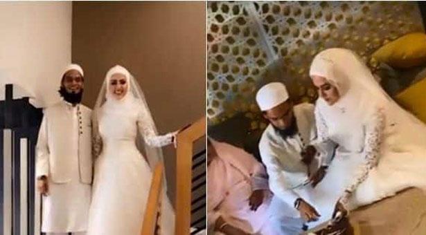 মুফতি আনাসকে বিয়ে করলেন অভিনেত্রী সানা খান