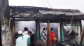 মাধবপুরে অগ্নিকাণ্ডে ১০টি দোকান পুড়ে ছাই