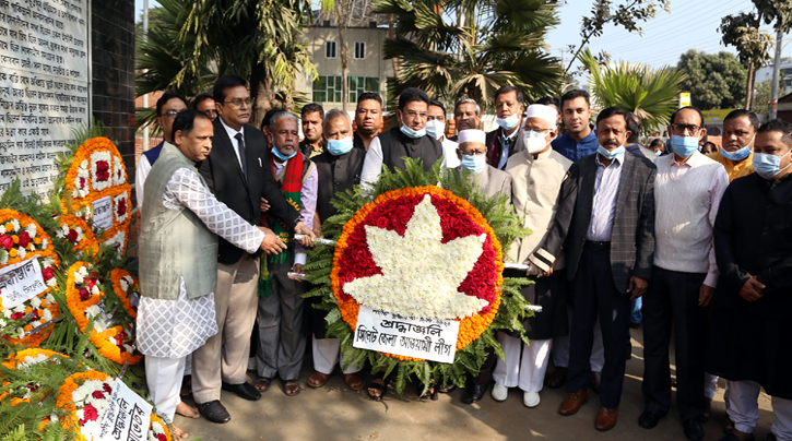 শহীদ বুদ্ধিজীবী দিবসে সিলেট জেলা আওয়ামী লীগের শ্রদ্ধাঞ্জলি