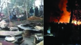 জলঢাকায় আগুনে পুড়ল ৬০টি ঘর, নি:স্ব ২১ পরিবার