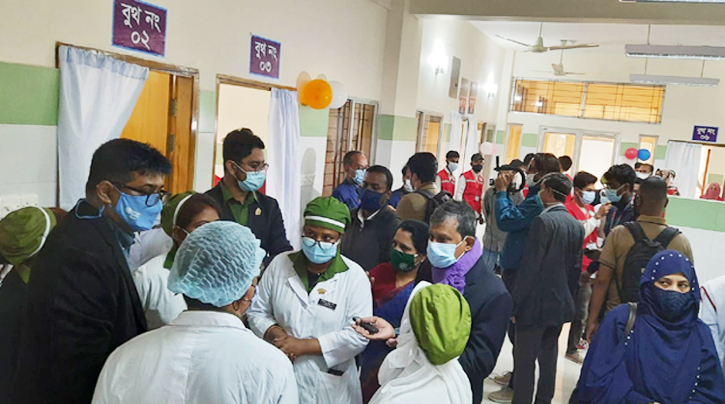 সিলেটে করোনা টিকাদান কর্মসূচি শুরু