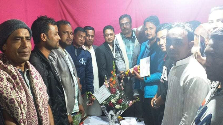 কামালবাজারে ছাত্রদলের নবগঠিত কমিটির ৪ নেতাকে সংবর্ধনা