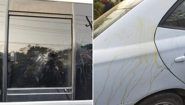ফেনীতে কাদের মির্জার গাড়ি বহরে হামলা