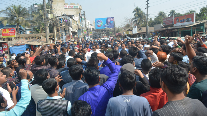 সুনামগঞ্জে বিএনপির মিছিলে পুলিশের বাধা