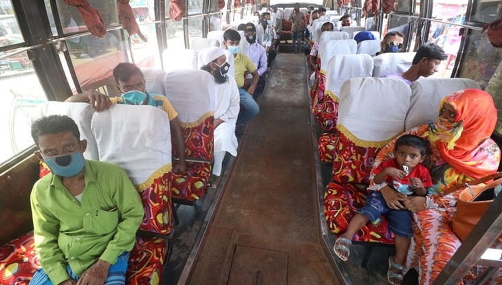 গণপরিবহনে ফের অর্ধেক যাত্রী পরিবহনের নির্দেশ