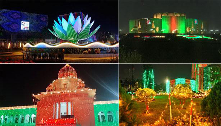 বর্ণিল সাজে রাজধানী ঢাকা