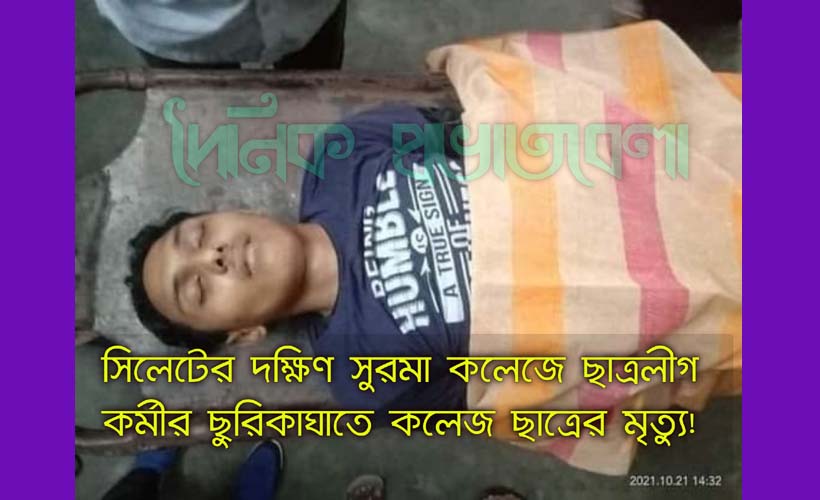 দক্ষিণ সুরমা কলেজে ছাত্রলীগ কর্মীর ছুরিকাঘাতে শিক্ষার্থী নিহত