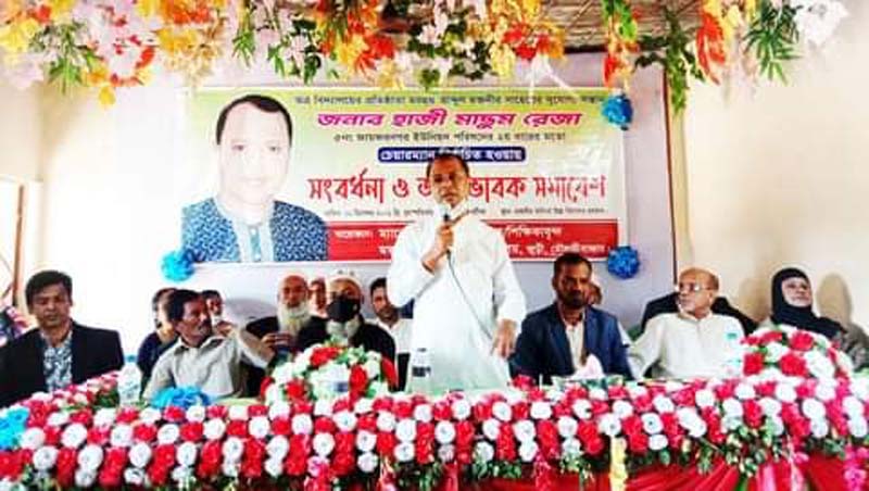 জুড়ী ইউপি চেয়ারম্যানকে সংবর্ধনা