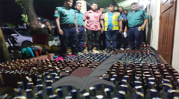 সিলেটে বিপুল পরিমাণ ভারতীয় মদসহ আটক ২