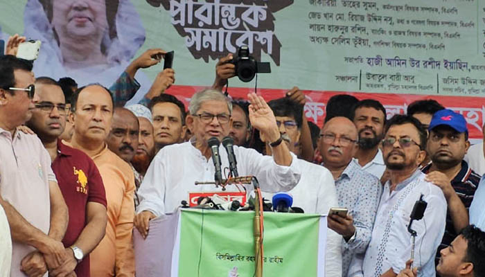 নিরপেক্ষ সরকারের হাতে ক্ষমতা দিয়ে বিদায় নেন : মির্জা ফখরুল