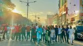 হরতালের সমর্থনে রাজধানীতে ছাত্রদলের বিক্ষোভ