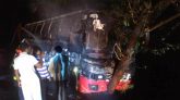 বরগুনায় যাত্রীবাহী বাসে অগ্নিসংযোগ