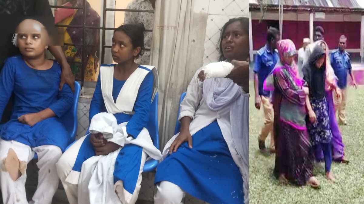 বিদ্যালয়ে ঢুকে ৪ শিক্ষার্থীকে কুপিয়ে জখম, নারী আটক