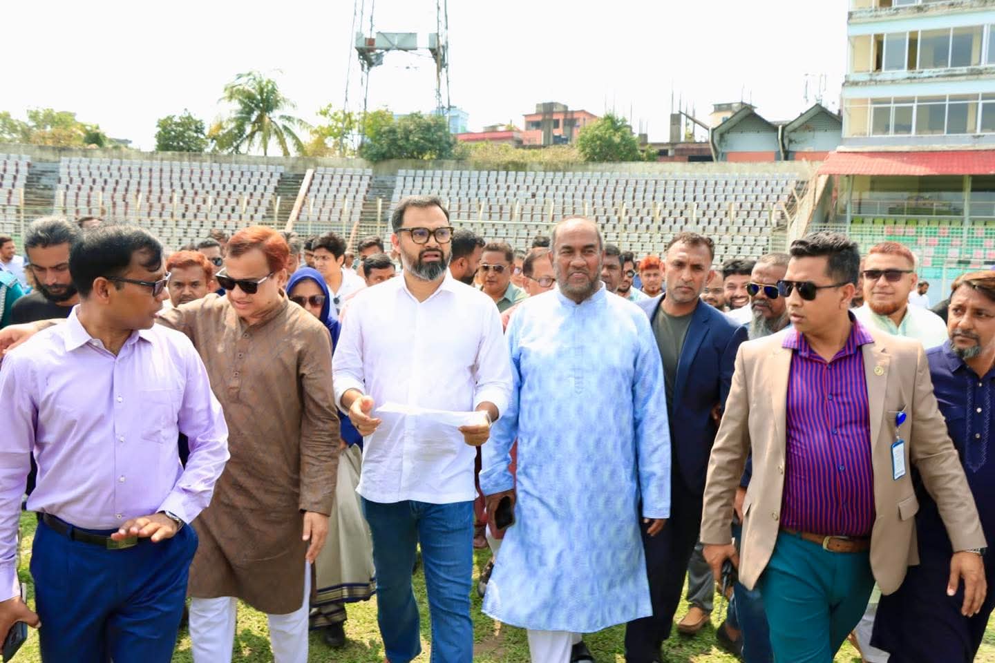 সিলেটে যুব ও ক্রীড়া প্রতিমন্ত্রীর স্টেডিয়াম পরিদর্শন