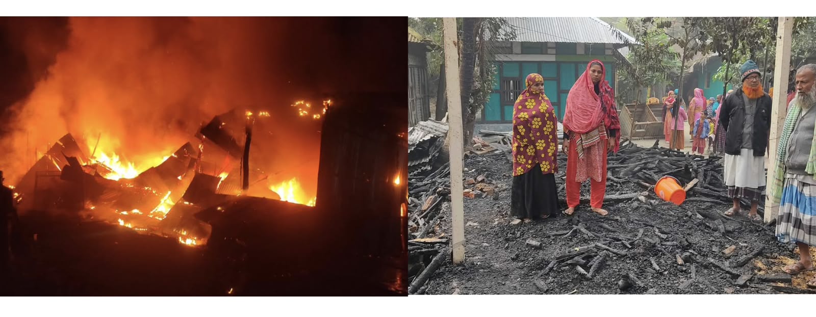 জুড়ীতে বসতঘরে অগ্নিসংযোগ, গুরুতর আহত ৪