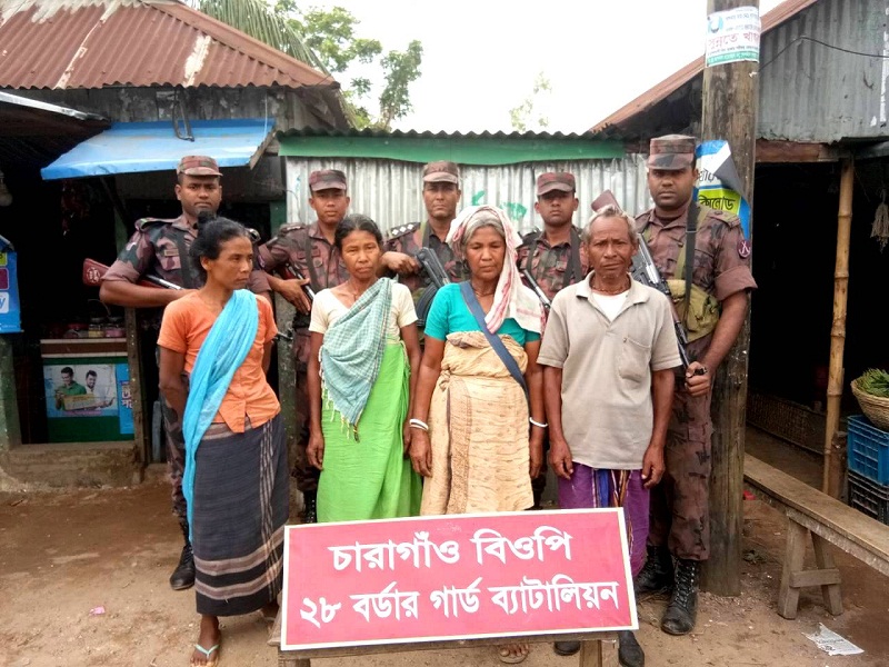 তাহিরপুর সীমান্তে চার ভারতীয় নাগরিক আটক