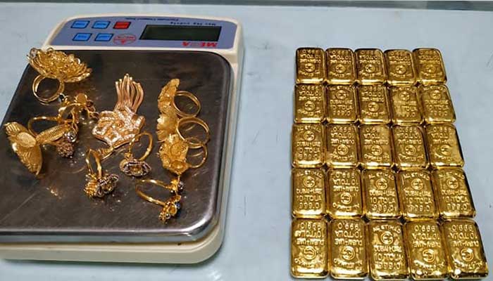 ওসমানীতে ৩ কেজি সোনাসহ যাত্রী আটক